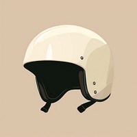 White biker helmet protection headgear headwear. 