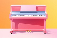 A rainbow piano keyboard pink pink background.