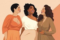 Plus size friends laughing adult happy. AI generated Image by rawpixel.
