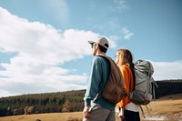 Travelers backpack tourist nature. 