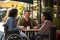 Outdoors talking table adult. 