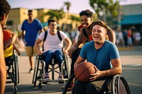 Basketball wheelchair sports adult. 