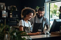 Customer barista smiling coffee. AI generated Image by rawpixel.