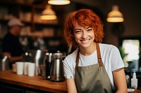 Barista smiling coffee adult. 