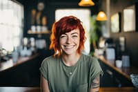 Portrait smiling female adult. 