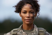 Military woman outdoors soldier uniform. AI generated Image by rawpixel.
