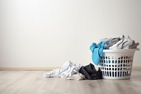 Laundry basket floor copy space. 