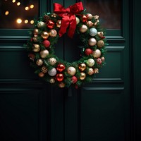 Christmas wreath door anticipation. 