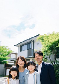 Japanse family portrait adult child. AI generated Image by rawpixel.