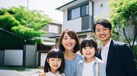 Japanse family adult child togetherness. 