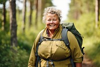 Backpack portrait forest adult. 