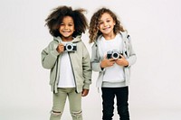 Kids taking a photo photography portrait child. AI generated Image by rawpixel.