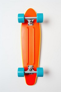 1970s colorful style skateboard longboard yellow motion. 