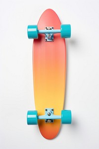 1970s colorful style skateboard longboard surfboard balance. 