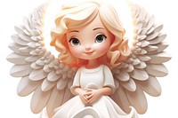 Angel angel cartoon white. AI generated Image by rawpixel.