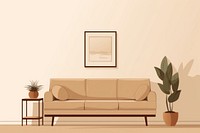 Room architecture furniture sofa. AI generated Image by rawpixel.