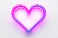 Light neon shape heart heart shape. 