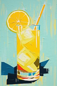 Lemon Cocktail cocktail art lemonade. AI generated Image by rawpixel.