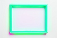 Green neon frame electronics technology rectangle. 