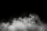 Isolated smoke effect, black background 