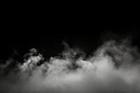 Isolated smoke effect, black background 