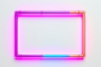 Neon frame purple light illuminated. 