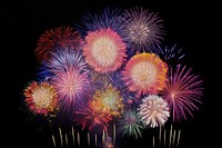 Firework fireworks black background illuminated. AI generated Image by rawpixel.