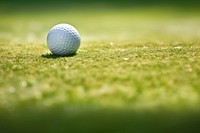 Golf ball outdoors sports grass. 