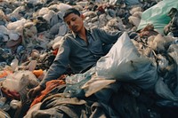 Discarded clothes garbage person adult. AI generated Image by rawpixel.