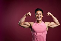 Smile adult determination weightlifting. AI generated Image by rawpixel.