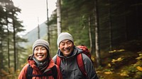 Mature asian couple recreation adventure outdoors. AI generated Image by rawpixel.