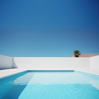 Photo of Swimming pool, summer, mininal, clean, isolated.  