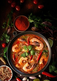 Tom Yum Kung food meal stew. 