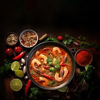 Tom Yum Kung food meal dish. 