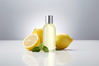 Lemon bottle perfume fruit. 