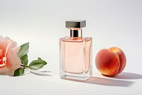 Peach perfume bottle cosmetics. 