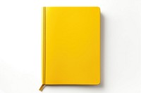 Notebook yellow diary white background. AI generated Image by rawpixel.