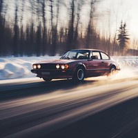 Car driving fast vehicle winter wheel. 