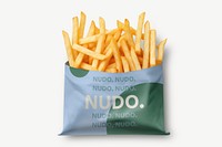 French fries bag mockup psd