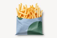 Abstract & colorful french fries bag