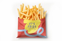 French fries bag mockup psd