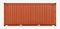 Shipping container mockup, logistics psd