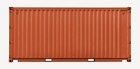 Orange shipping container, cargo logistics