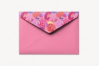 Pink envelope, office stationery