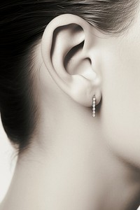 Earring jewelry adult white. 