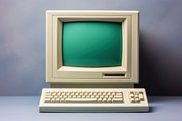 Vintage computer screen electronics television. 