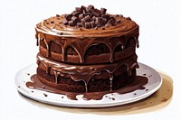 Chocolate cake dessert food confectionery. 