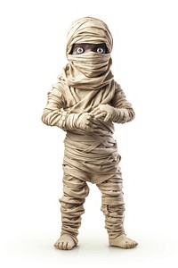 Kid Costume mummy white background protection sculpture. AI generated Image by rawpixel.