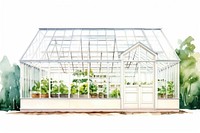 Greenhouse plant garden architecture. 