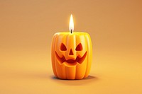 Halloween candle anthropomorphic jack-o'-lantern. 